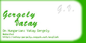 gergely vatay business card